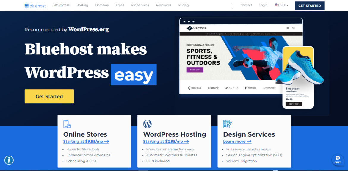 Bluehost web hosting